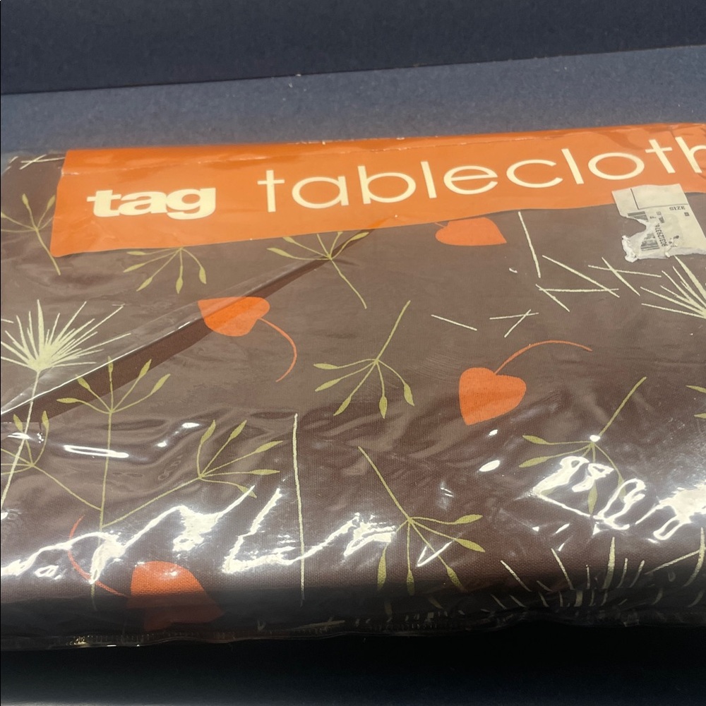Tag Brown and Orange Tablecloth